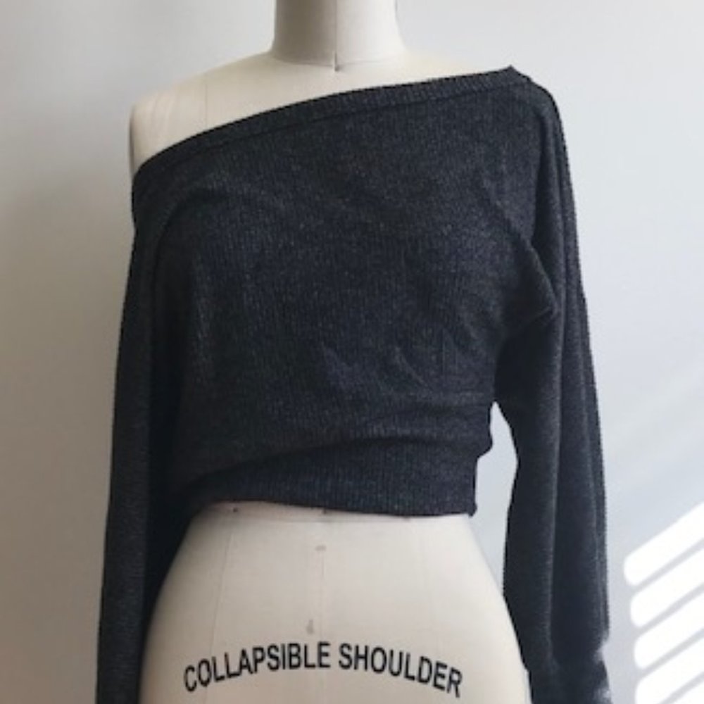 Fashion Nova Weekend Comfort Off Shoulder Top Small Black